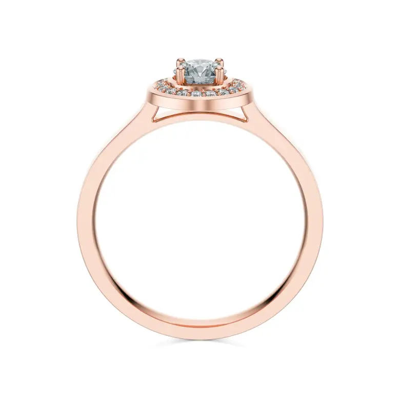 Pierścionek z różowego złota z diamentami AJPZ_108